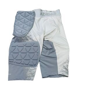 Adidas Boys White & Gray Padded Football Girdle - Size Large